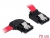 82616 Delock Cable SATA 70cm  left/up metal red small