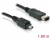 82012  Delock FireWire cable 1.8m 6p/4p small