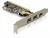 89165 Delock Karta PCI > 3 x zewnętrzne + 1 x zewnętrzny FireWire A small