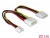 82111 Delock Power Cable Molex 4pin male to Molex 4 pin female + 4 pin Floppy small