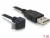 82387 Delock Cable USB 2.0- A to USB micro-A angled, 1m male/male small