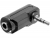 65368 Delock Adapter Audio Stereo 2.5 mm 3 pin plug > 3.5 mm 3 pin jack angled small