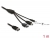 82467 Delock Cable eSATAp 5V > eSATA/mini USB/DC   1m small
