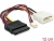 84420 Delock Cable Power SATA 15 pin receptacle > Molex 4 pin male + 4 pin power female small