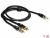 83160 Delock Kabel Audio Klinke 3,5 mm 3 Pin Stecker > 2 x Cinch Stecker 1 m small