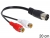 84491 Delock Cable DIN diode plug 5 pole > RCA 2 x female 0,2 m small