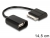 83430 Delock Kabel Samsung 30 pin samec (pravoúhlý) > USB-A samice OTG 14,5 cm small