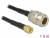 88685 Delock Antenna cable RP-SMA plug bulkhead > N jack LMR195 1,50 m small