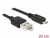 83612 Delock Cable USB 2.0 Power Sharing type A + Micro-B combo male > USB 2.0 type Micro-B male OTG 20 cm small