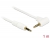 84738 Delock Cable Stereo Jack 3.5 mm 4 pin male > male angled 1 m white small