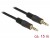 84730 Delock Cable Stereo Jack 3.5 mm 4 pin male > male 15 m small