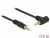 84735 Delock Cable Stereo Jack 3.5 mm 4 pin male > male angled 0,5 m black small