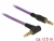 84761 Delock Stereo Jack Cable 3.5 mm 4 pin male > male angled 0.5 m purple small