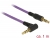 84762 Delock Stereo Jack Cable 3.5 mm 4 pin male > male angled 1 m purple small