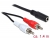84769 Delock Cable 2 x RCA male > 1 x 3 pin 3.5 mm Stereo jack 1.40 m small