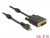 83728 Delock Cable mini DisplayPort 1.2 male with screw > DVI male 4K Active black 5 m small