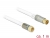 88999 Delock Antenna Cable F Plug > IEC Jack RG-6/U Quad Shield 1 m White Premium small