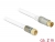 89400 Delock Antenna Cable F Plug > IEC Jack RG-6/U quad shield 2 m white Premium small