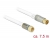 89403 Delock Antenna Cable F Plug > IEC Jack RG-6/U Quad Shield 7.5 m White Premium small