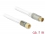 89405 Delock Antenna Cable F Plug > IEC Plug RG-6/U Quad Shield 1 m White Premium small