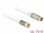 89410 Delock Câble d’antenne F mâle > IEC mâle RG-6/U quad shield 10 m blanc Premium small