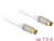 89415 Delock Antennenkabel IEC Stecker > IEC Buchse RG-6/U quad shield 7,5 m weiß Premium small