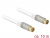 89416 Delock Câble d’antenne IEC mâle > IEC femelle RG-6/U quad shield 10 m blanc Premium small
