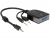 65646 Delock Adapter MHL 2.0 z męskim wtykiem Micro USB > żeńskie złącze VGA + żeński port USB Micro + żeńskie gniazdo stereofoniczne typu jack small