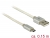 83913 Delock Data and Charging Cable USB 2.0 Type-A male > USB 2.0 Micro-B male with textile shielding white 15 cm small