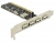 89028 Delock PCI Kartica > 4 x vanjski + 1 x interni USB 2.0 small