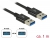 83982 Delock SuperSpeed USB-kábel, 10 Gbps (USB 3.1 Gen 2) USB Type-A csatlakozódugóval > USB Type-A csatlakozódugóval (1 m, koaxiális, fekete, prémium) small