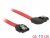 83966 Delock Kabel SATA, 6 Gb/s, přímý na pravoúhlý doprava, 10 cm, červený small