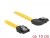 83959 Delock SATA 6 Gb/s Cable straight to right angled 10 cm yellow small