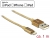 83770 Delock USB data and power cable for iPhone™, iPad™, iPod™ gold 1 m small