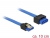 84970 Delock Câble prolongateur SATA 6 Gb/s femelle droit > SATA mâle droit 10 cm bleu à verrouillage small