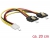85248 Delock Cable Power Floppy 4 pin female > 2 x SATA 15 pin receptacle metal 20 cm !!! RECALL !!! small