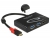 62854 Delock Adaptor USB 3.1 Gen 1 cu port tată USB Type-C™ > 2 conectori mamă USB 3.0 Tip-A + 1 conector mamă HDMI (Mod alternativ DP), 4K la 30 Hz small