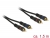 85220 Delock Cable 2 x RCA male > 2 x RCA male 1.5 m coaxial OFC black small