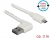85173 Delock Cable EASY-USB 2.0 Tipo-A macho, sesgado hacia la izquierda y hacia la derecha > EASY-USB 2.0 Tipo Micro-B macho blanco 3 m small