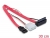 82551 Delock Cable Micro SATA male > 2 pin power 5  V / 3,3 V  + SATA 7 pin 30 cm upwards angled small