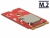 62983 Delock Adapter M.2 Key B+M > 1 x Micro SD-kortplats small