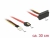 85518 Delock Kabel SATA 6 Gb/s 7 Pin Buchse + Floppy 4 Pin Strom Stecker > SATA 22 Pin Buchse oben gewinkelt Metall 30 cm small