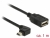 83357 Delock Kábel USB 2.0 Mini-B Típusú csatlakozódugóval, 90 fokos szög > USB 2.0 A-Típusú csatlakozóhüvellyel, OTG, 1,0 m small