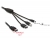 82466 Delock Cable eSATApd 5 / 12 V receptacle > eSATA receptacle + USB 2.0 Type-B male + DC 12 V male 1 m small