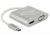 87705 Delock Elosztó USB Type-C™ csatlakozóval (DP alternatív mód támogatás) > 1 db HDMI + 1 db VGA csatlakozó, felbontású kimenet small