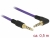 85608 Delock Stereo Jack Cable 3.5 mm 4 pin male > male angled 0.5 m purple small