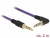 85614 Delock Stereo Jack Cable 3.5 mm 4 pin male > male angled 2 m purple small