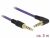 85620 Delock Stereo Jack Cable 3.5 mm 4 pin male > male angled 5 m purple small