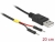 85401 Delock Kabel zasilający USB Typ-A do 2 x pin wtyk męski rozdzielony 20 cm small