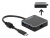 64043 Delock 3 portos, USB 3.1 Gen 1 elosztó USB Type-C™ kapcsolattal és gigabit LAN-nal small
